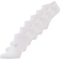 Under Armour UA Essential No Show 6pk Unisex Sportsokken - Wit - Grijs