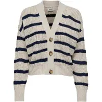 ONLY Gebreid vest 'ONLCarol' donkerblauw / taupe