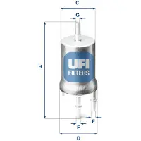 Ufi 31.845.00 Brandstoffilter