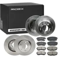 RIDEX 3405B0360 Remschijven en blokken