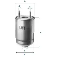 Ufi 24.187.00 Brandstoffilter