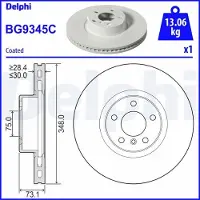 Delphi BG9345C Remschijf