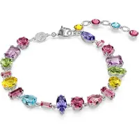 Swarovski Armband 'Gema' geel / limoen / magenta / zilver