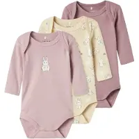 Name it Rompertje/body crème / pruim / mauve / wit