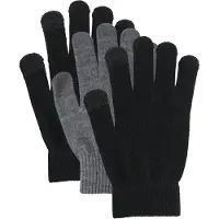 Pieces Vingerhandschoenen 'NEW BUDDY' grijs gemêleerd / zwart