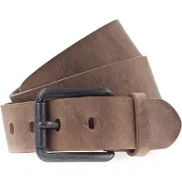 Vanzetti Leren riem Denim Love 40mm Full Leather Belt W80 Mid Brown bruine