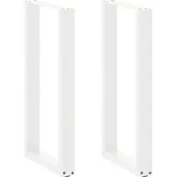 vidaXL Bartafelpoten 2 st U-vormig 40x(90-91) cm staal wit
