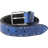 Vanzetti Leren Riem Denim Love 35mm Full Leather Belt W110 Jeans Blauw