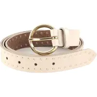 Vanzetti Leren riem Slim Belt W70 Cream crème