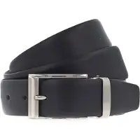 Vanzetti Leren Riem Dresscode: Business 35mm Cambered Belt W120 Black Zwart