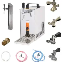 Ich-zapfe Complete set - Biertap, PYGMY 25/K, 1-kraans, 35 liter/u - met Set van 4 fustkoppeling en Tapzuil - Droogkoeler - Thuistap - Bierkoeler