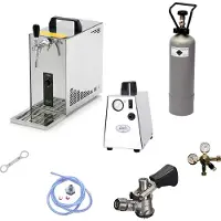 Ich-zapfe Complete Set - Biertap PYGMY 25, 1-kraans, 35 liter/uur - met Luchtcompressor, met Fustkoppeling Type S - Droogkoeler, Thuistap, Bierkoeler