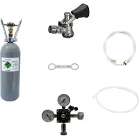 Ich-zapfe Accessoirepakket voor biertap 1-kraans - met Fustkoppeling Type D, Bierslang en CO2-fles 2kg