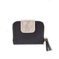 Giuliano two-tone portemonnee - Zwart Goud - Dames - Made in Italy