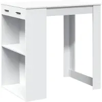vidaXL Bartafel 102x70x103,5 cm bewerkt hout wit
