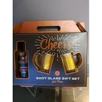 Accentra geschenk set mannen - grappig - leuk geschenk - kerst - vader dag - cheers - shot glass gift set - origineel kado - berk cerder