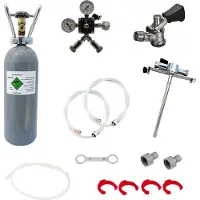 Ich-zapfe Accessoirepakket voor biertap Kontakt 2-kraans - met Fustkoppeling Type D, 5L Adapter en 2 kg CO2-fles
