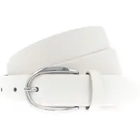 Vanzetti Leren Riem Classics 30mm Cambered Leather Belt W110 White Wit