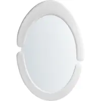 Beliani MASSAY - Wandspiegel - Wit - Fluweel