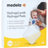 Medela Hydrogel Pads - Verlichting bij pijnlijke tepels of tepelkloven - Essentiële producten bij borstvoeding - 4 stuks