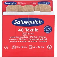 Salvequick pleisterdispenser navulling | textiel pleisters | 6 doosjes