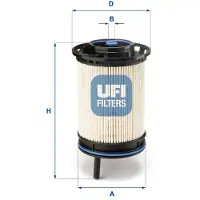 Ufi 26.130.00 Brandstoffilter