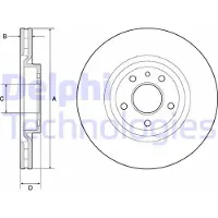 Delphi BG2843 Remschijf