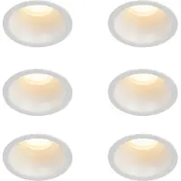 QAZQA Set van 6 inbouwspots wit GU10 35mm IP44 - Dept