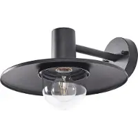 Beliani BARALIA - Tuin wandlamp - Matzwart - Metaal