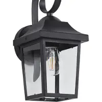 Beliani TANGON - Tuin wandlamp - Matzwart - Metaal