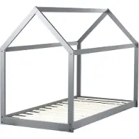 Beliani TOSSE - Kinderbed - Grijs - 90 x 200 cm - Hout