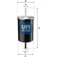 Ufi 31.747.00 Brandstoffilter