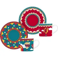 Bialetti Winter Wonderland Espresso Kop & Schotel Set – 2 Kopjes met Schotels – 90 ml – Limited Edition