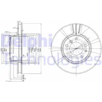 Delphi BG2434 Remschijf