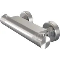 Brauer Brushed Carving opbouw douche thermostaatkraan RVS geborsteld PVD