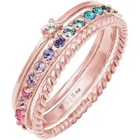 Elli Ring 'Rainbow' rose-goud / gemengde kleuren