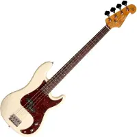 SX Elektrische basgitaar - SPB62-VWH - Retro Series 62 - P-Style - Rosewood Toets - Vintage White - Inclusief tas