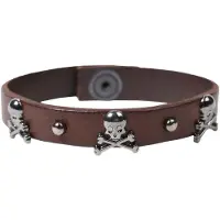 Scalpers Armband bruin / zilver