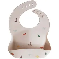 Mushie - Silicone Bib - Dinosaurs