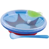 Nuby Warmhoudkom m. Lepel - Blauw - - OneSize - Kommen