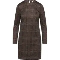 QS Jurk bruin / rood / zwart