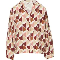 s.Oliver Blouse beige / roestbruin / karmijnrood / wit