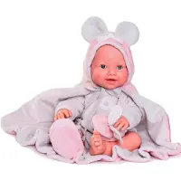 Antonio Juan Mia Newborn Doll Makes Pipi Mouse Beige