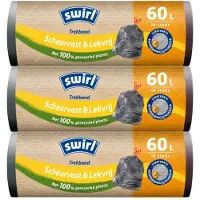 Swirl 3x Vuilniszakken met Trekband 60 liter 10 stuks