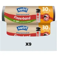 Swirl 9x Pedaalemmerzakken Xl Met Fixeerband 30 Liter 10 Stuks