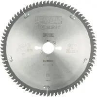 DeWalt Cirkelzaagblad voor Laminaat | Extreme | Ø 250mm Asgat 30mm 80T - DT4287-QZ