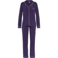 LASCANA Pyjama crème / donkerlila