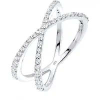 Elli Ring zilver / transparant