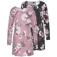 Vivance Nachthemd met bloemenprint (Set van 2) | Maat 40/42