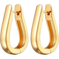 Elli Dames Oorbellen Oval Messing
